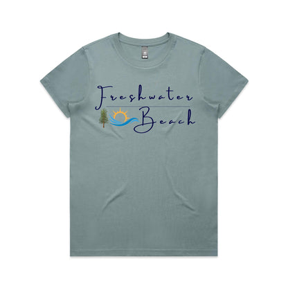 Lost Manly Custom Freshwater Beach Logo Limited Edition AS Colour Women's Maple Tee - Lost Manly Shop