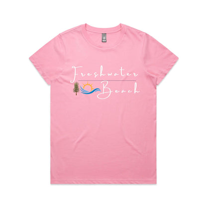 Lost Manly custom logo Freshwater Beach edition AS Colour Women's Maple Tee - Lost Manly Shop