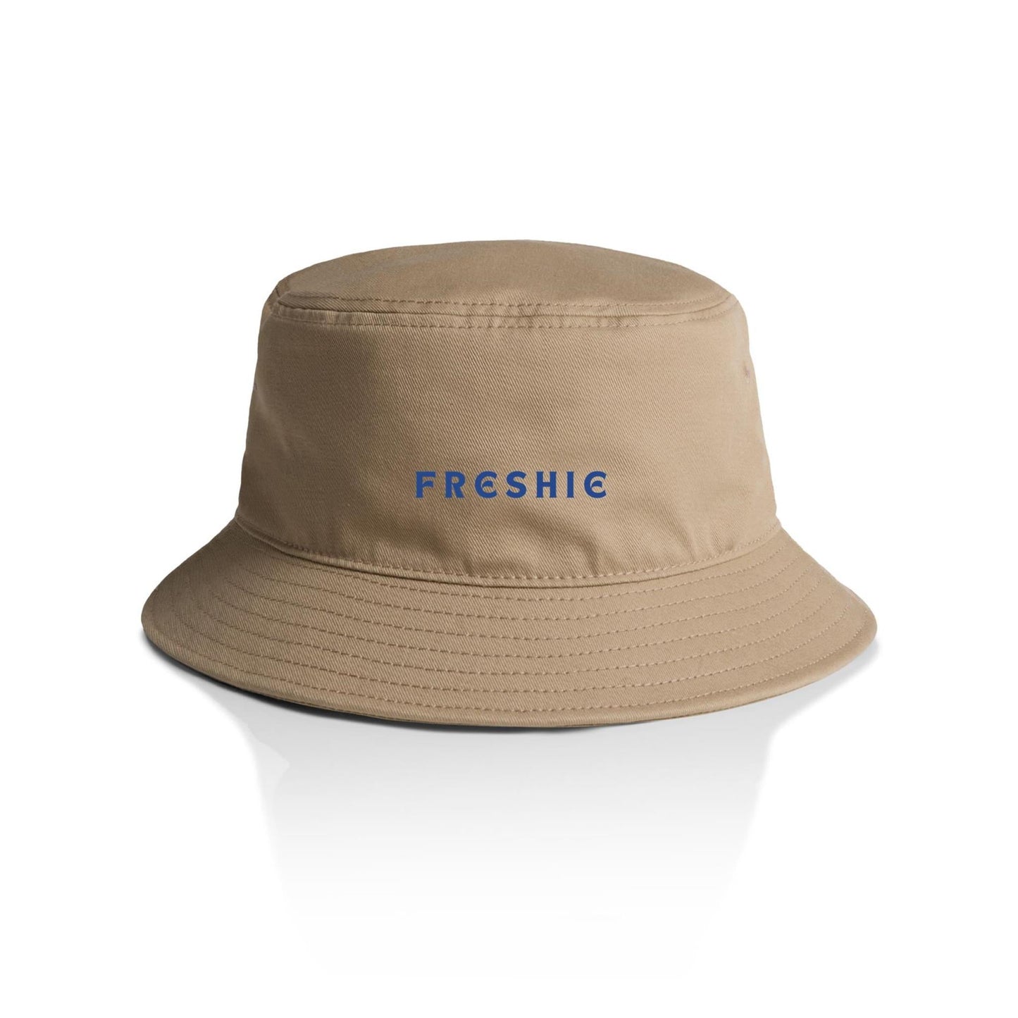 AS Colour Bucket Hat FRESHIE custom logo navy font 