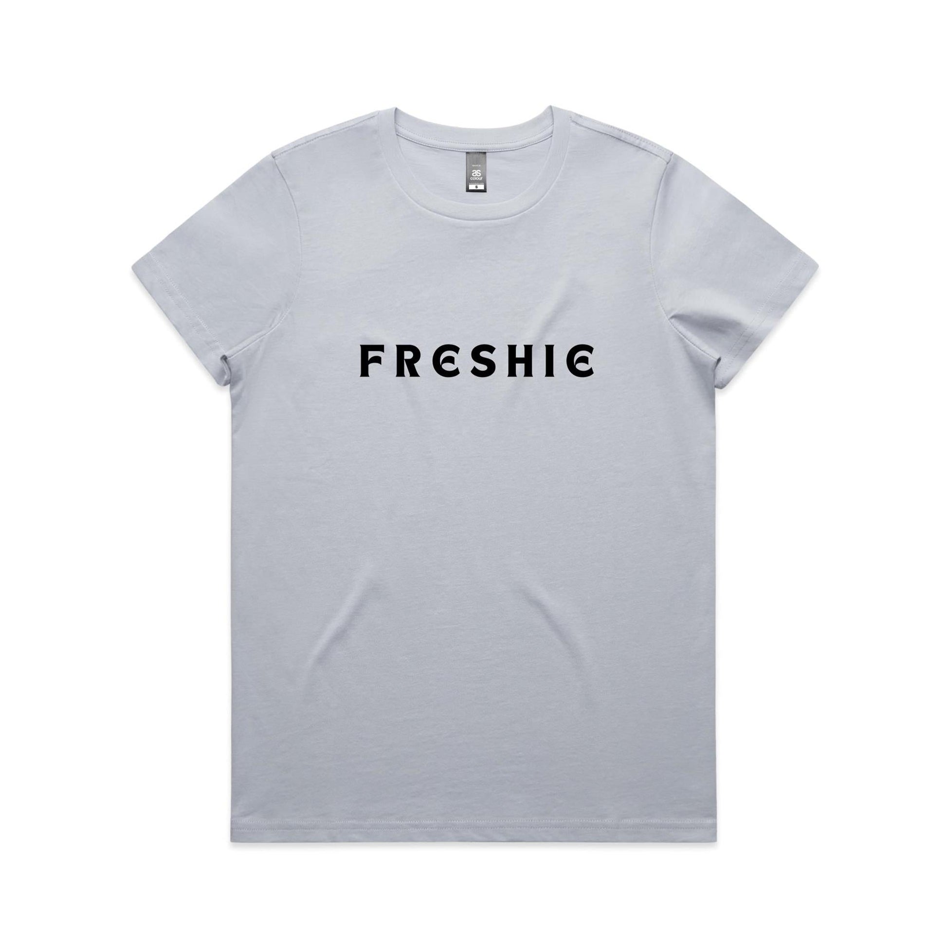 AS Colour Women's Maple Tee Freshie custom logo black font 