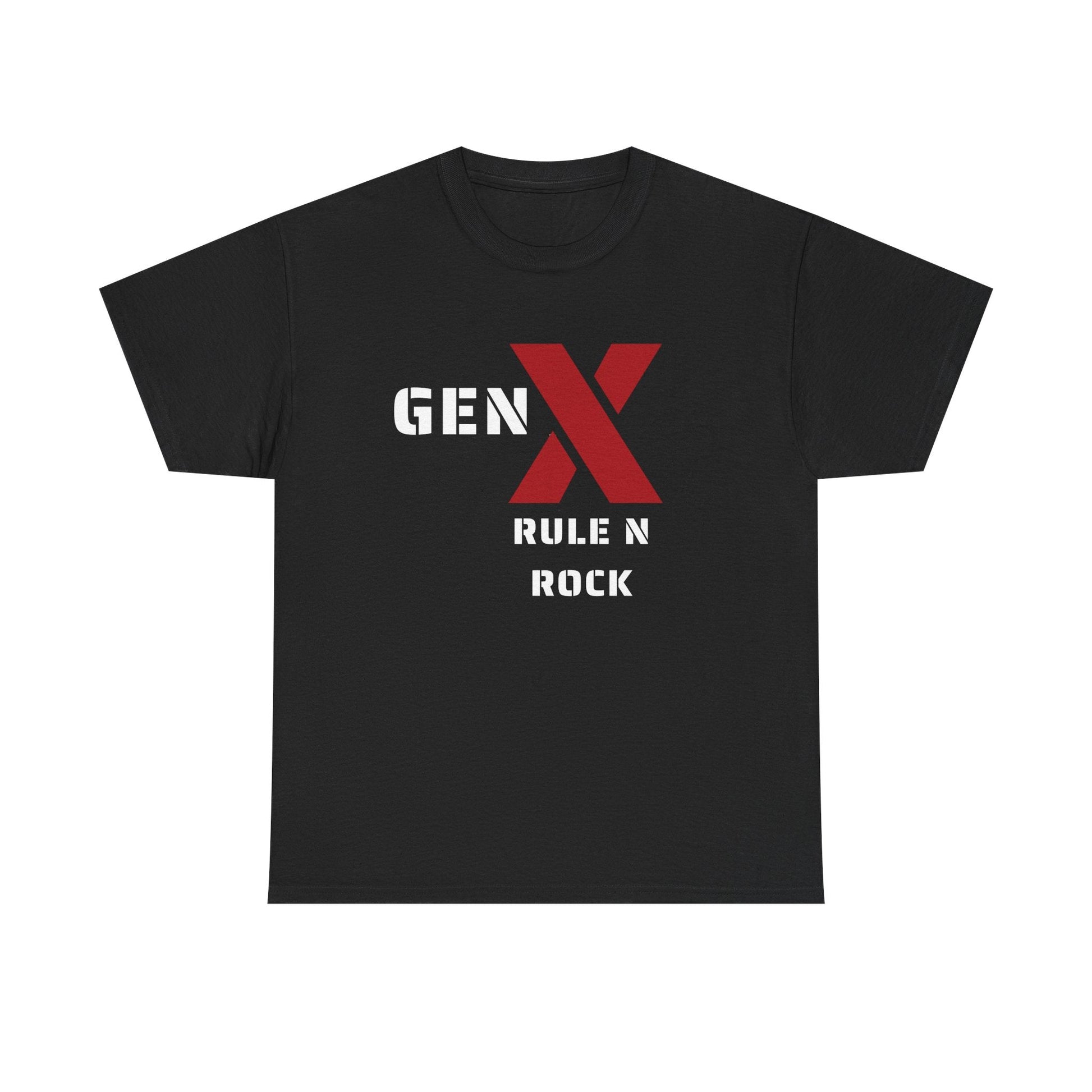 Gen X Rule N Rock Unisex Tee - Vintage Style Music T-Shirt, Casual Wear, Gift for Gen X, Music Lovers, Nostalgia Apparel 
