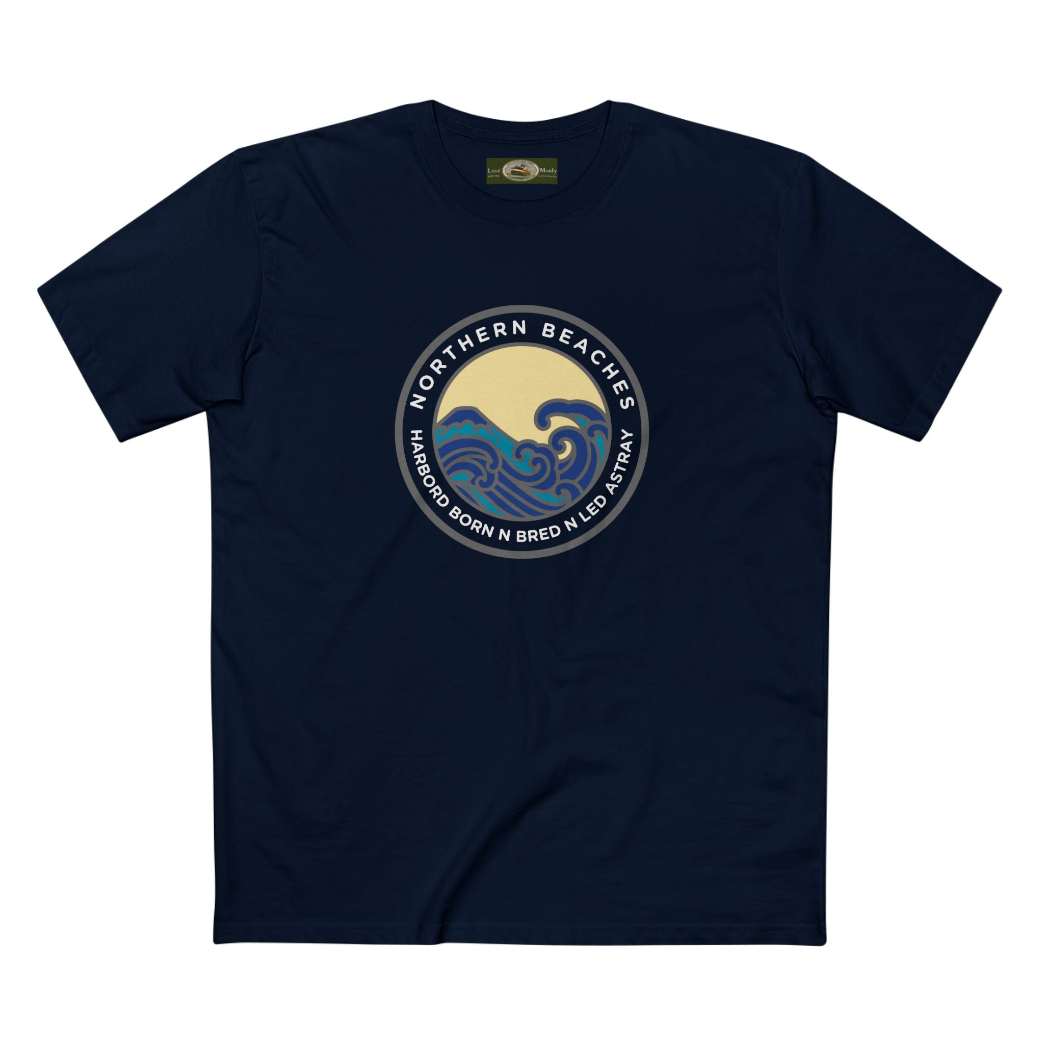 Harbord Born and Bred Northern Beaches Sydney Australia Printed Logo T-Shirt Printify