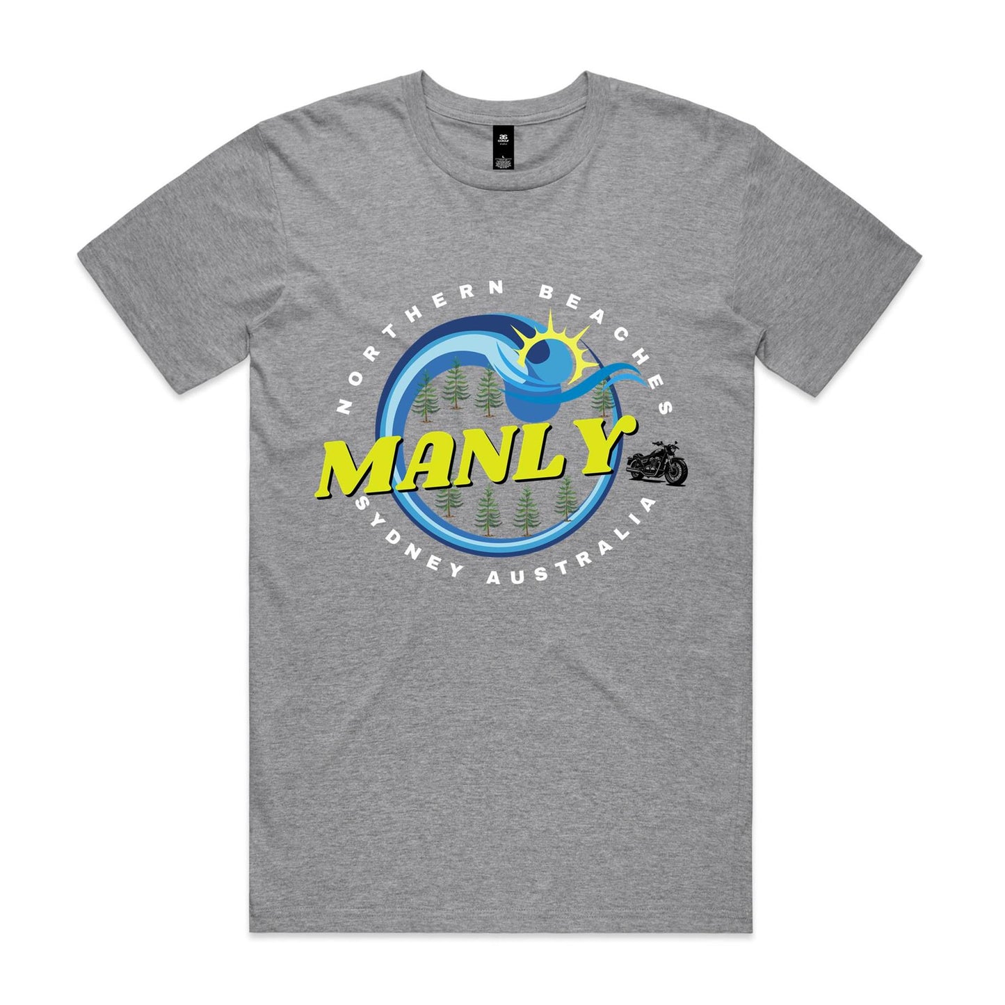 Lost Manly custom logo The Manly Barry AS Colour Staple Tee - Lost Manly Shop