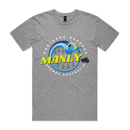 Lost Manly custom logo The Manly Barry AS Colour Staple Tee - Lost Manly Shop