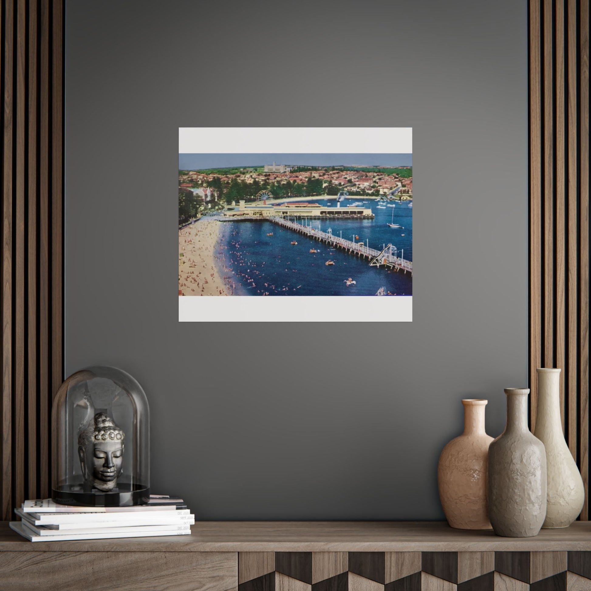 Manly Harbour Pool 1955 Vintage Poster Print - Lost Manly Shop