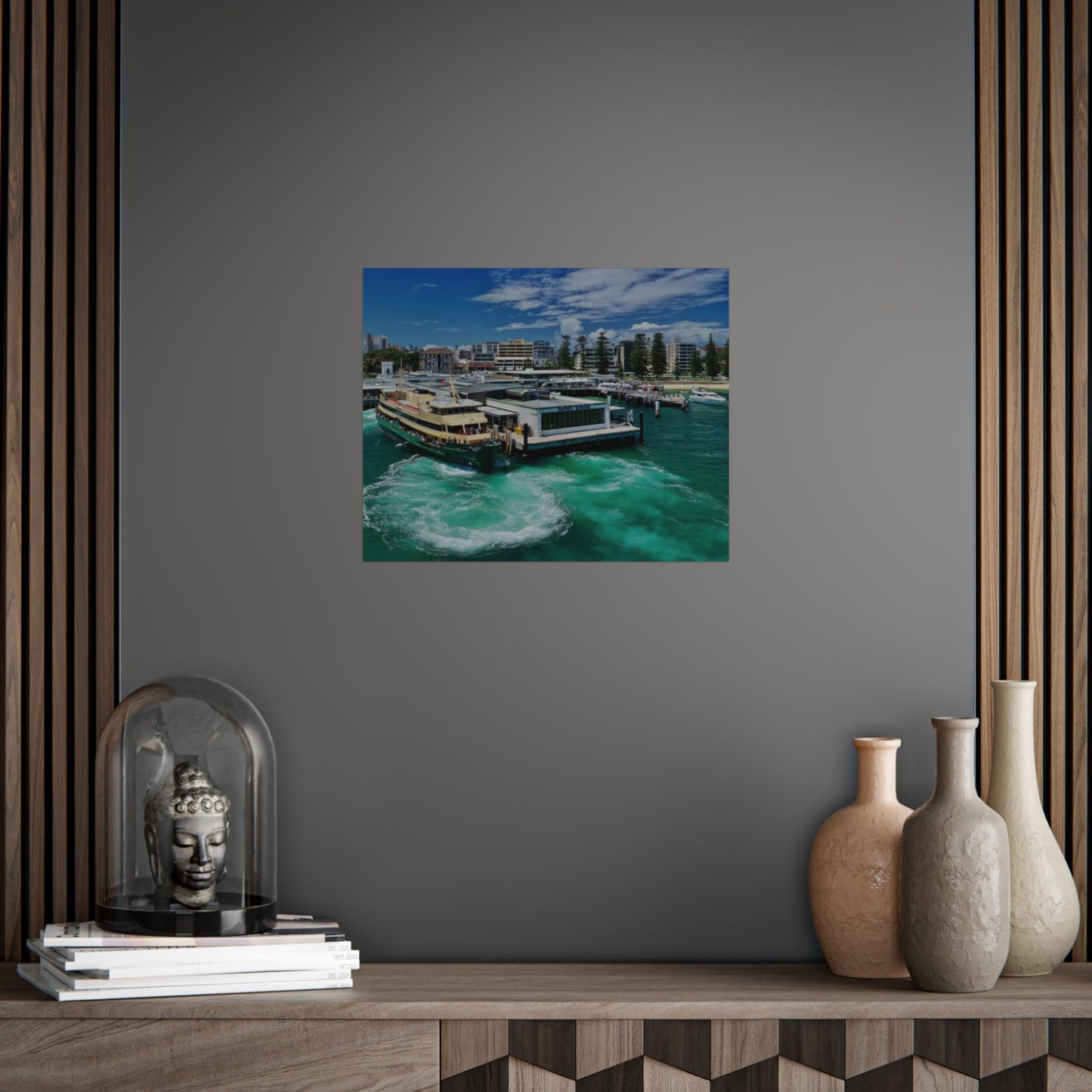 MV Collaroy at Manly Wharf Photography by Haig Gilchrist -  Ferry Harbour Poster — Coastal Travel Wall Art