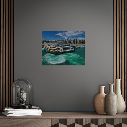 MV Collaroy at Manly Wharf Photography by Haig Gilchrist -  Ferry Harbour Poster — Coastal Travel Wall Art