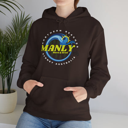 Lost Manly custom logo Manly Beach Surf Hoodie – Sydney Australia Vintage Surf Crest Hoodie - Lost Manly Shop