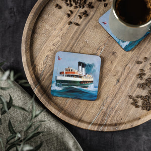 Cork Coasters - 'Dee Why' Manly Ferry Painting by Phil Belbin Artist Printify