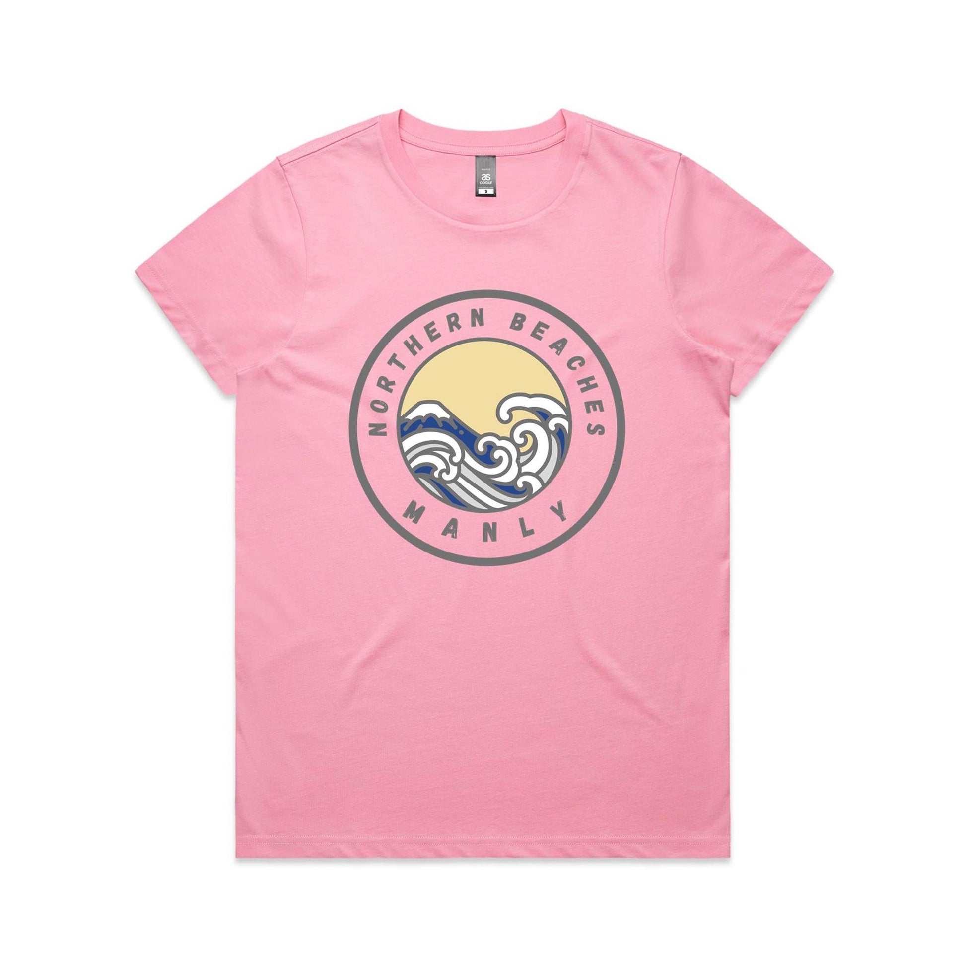 Lost Manly Custom Logo Northern Beaches Manly Edition AS Colour Women's Maple Tee - Lost Manly Shop