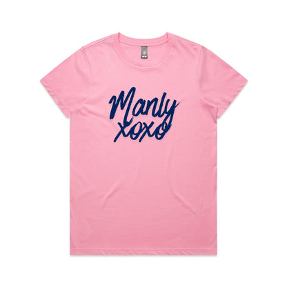 Lost Manly Custom Logo Manly xoxo Edition AS Colour Women's Maple Tee - Lost Manly Shop