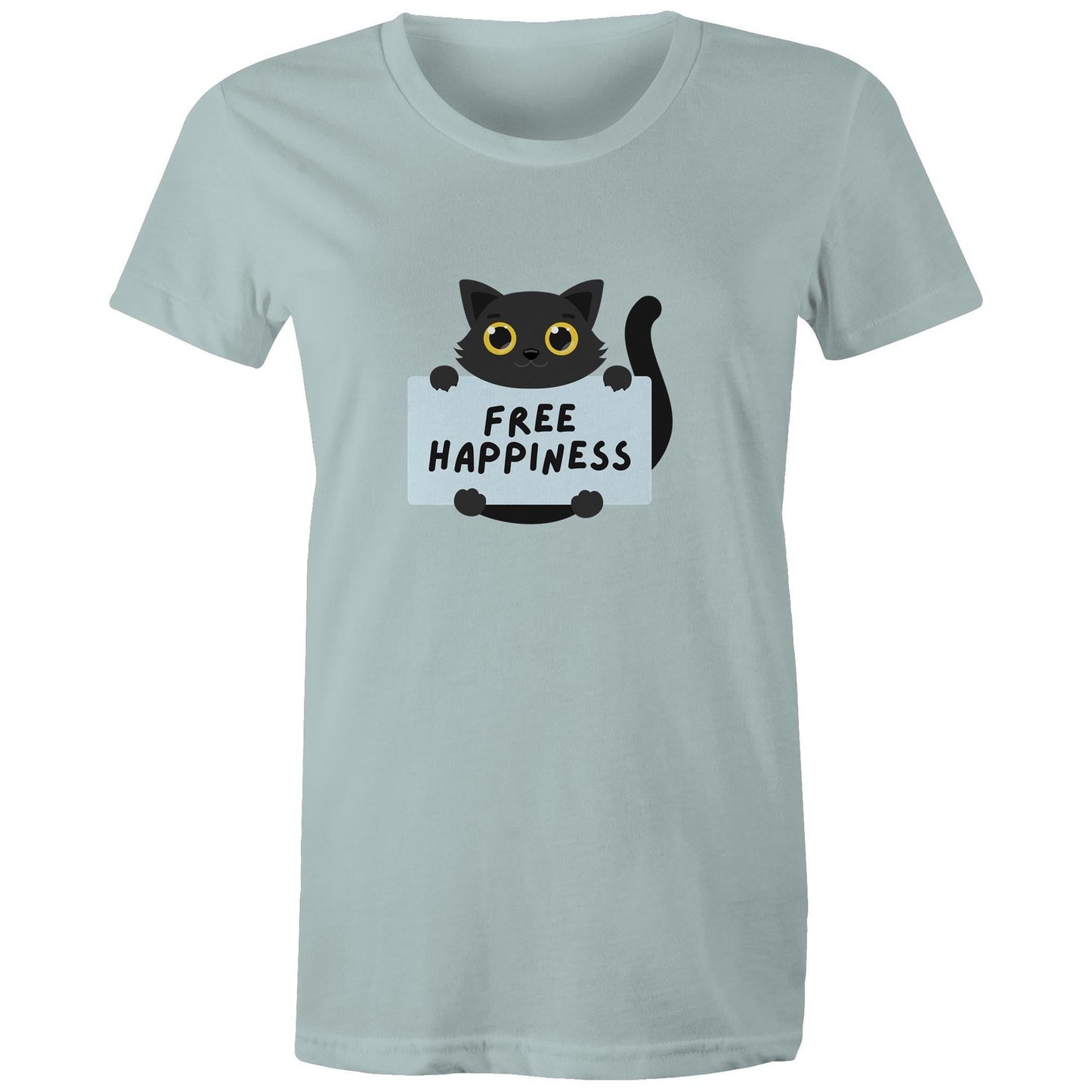 Women's Maple Tee Free Happiness Print 