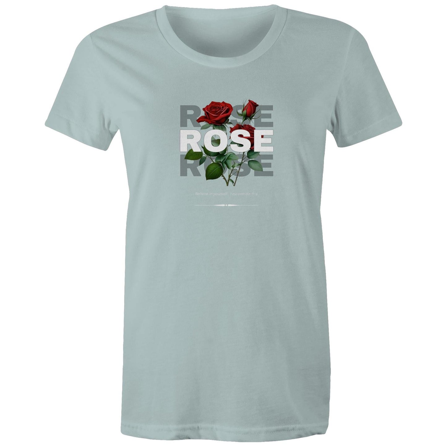 Women's Maple Tee Rose custom logo 