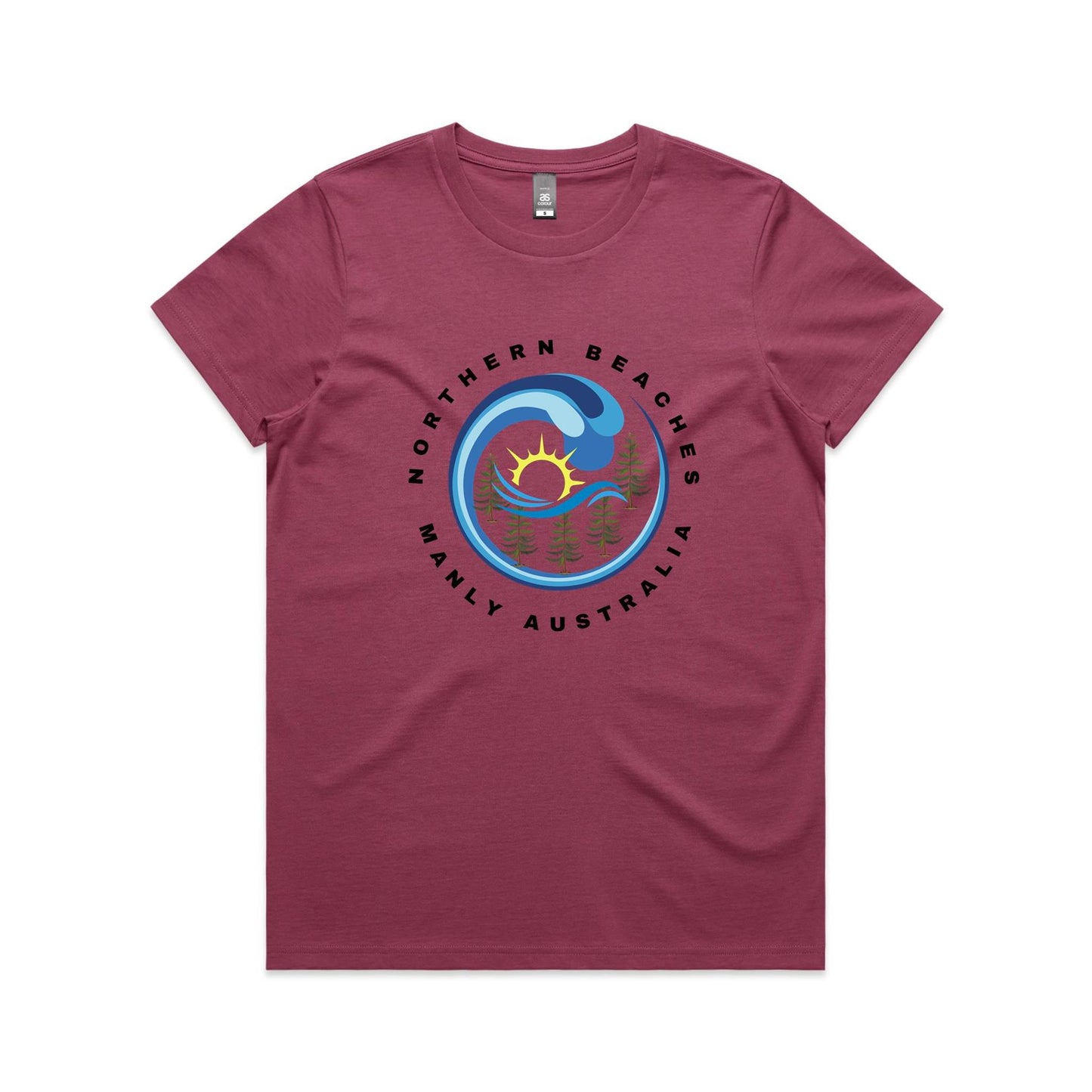Lost Manly custom logo Manly AS Colour Women's Maple Tee - Lost Manly Shop