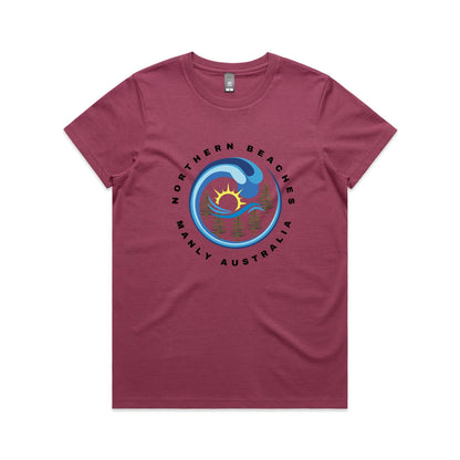 Lost Manly custom logo Manly AS Colour Women's Maple Tee - Lost Manly Shop
