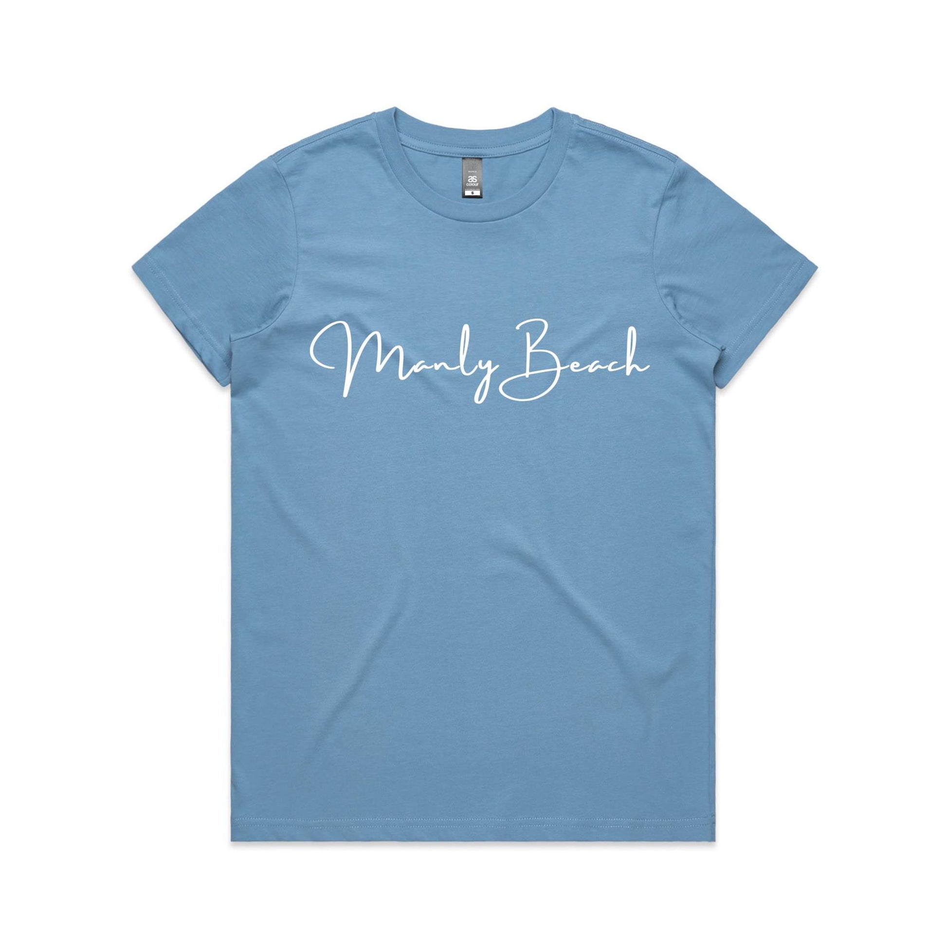 Lost Manly custom logo Manly Beach edition AS Colour Women's Maple Tee - Lost Manly Shop