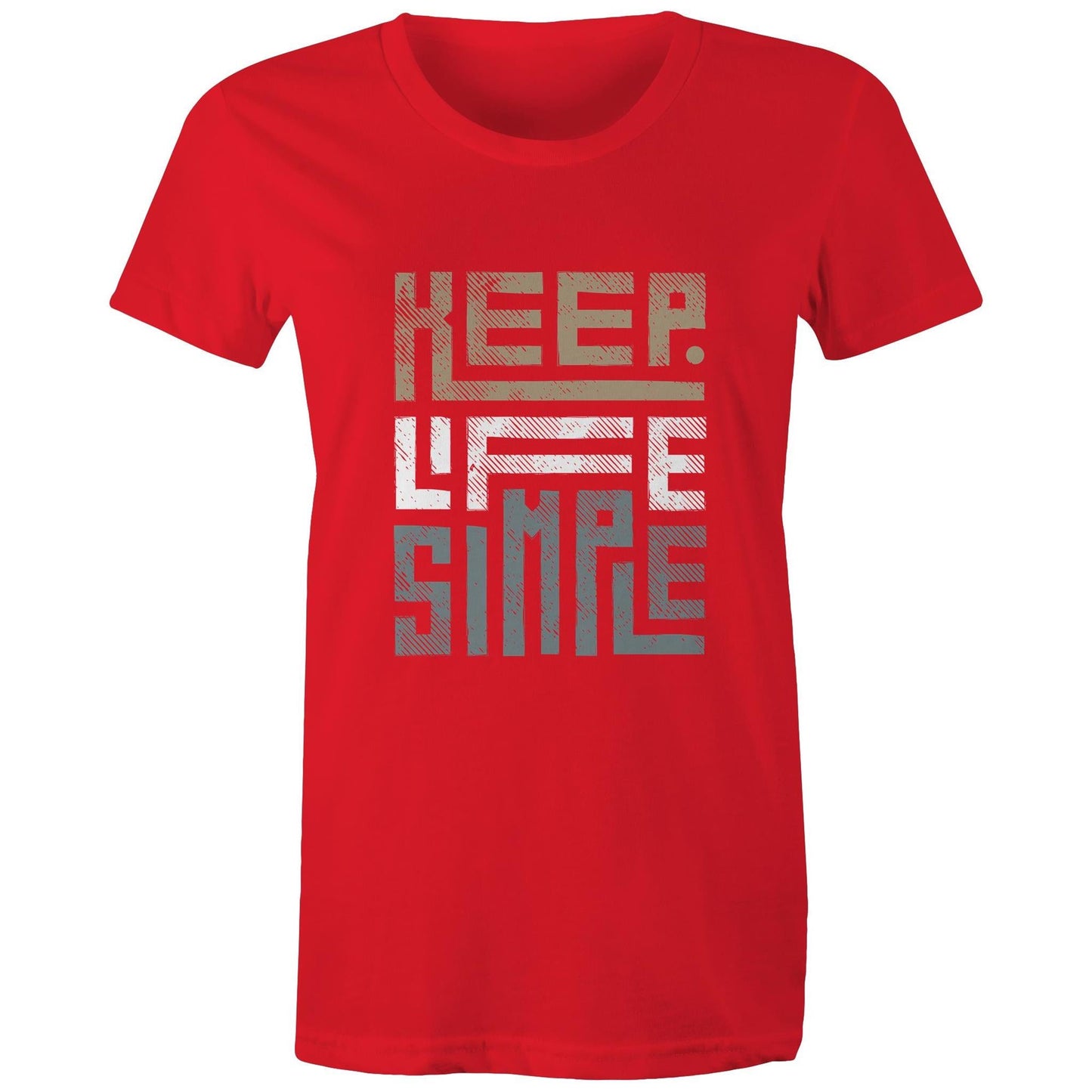 Women's Maple Tee Keep Life Simple Print 
