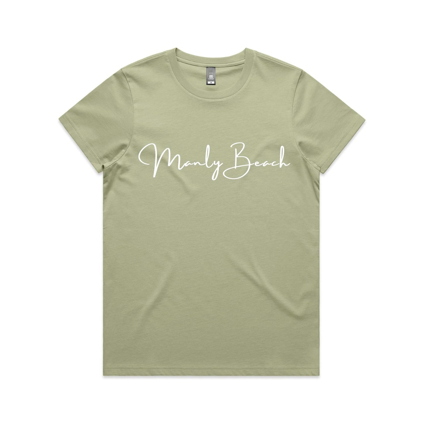 Lost Manly custom logo Manly Beach edition AS Colour Women's Maple Tee - Lost Manly Shop