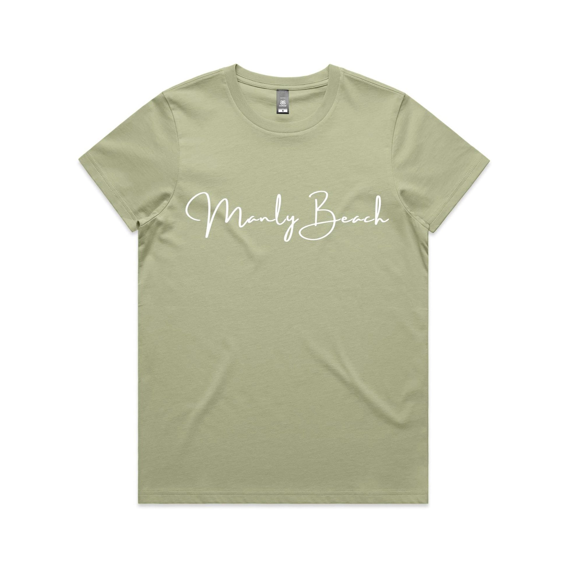 Lost Manly custom logo Manly Beach edition AS Colour Women's Maple Tee - Lost Manly Shop