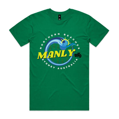Lost Manly custom logo The Manly Barry AS Colour Staple Tee - Lost Manly Shop