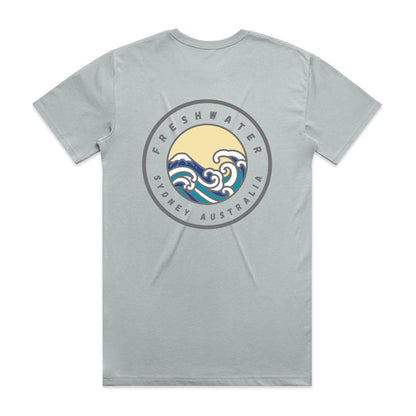 Freshwater Sydney Australia custom double logo collection Comfy Cotton Tee - Lost Manly Shop