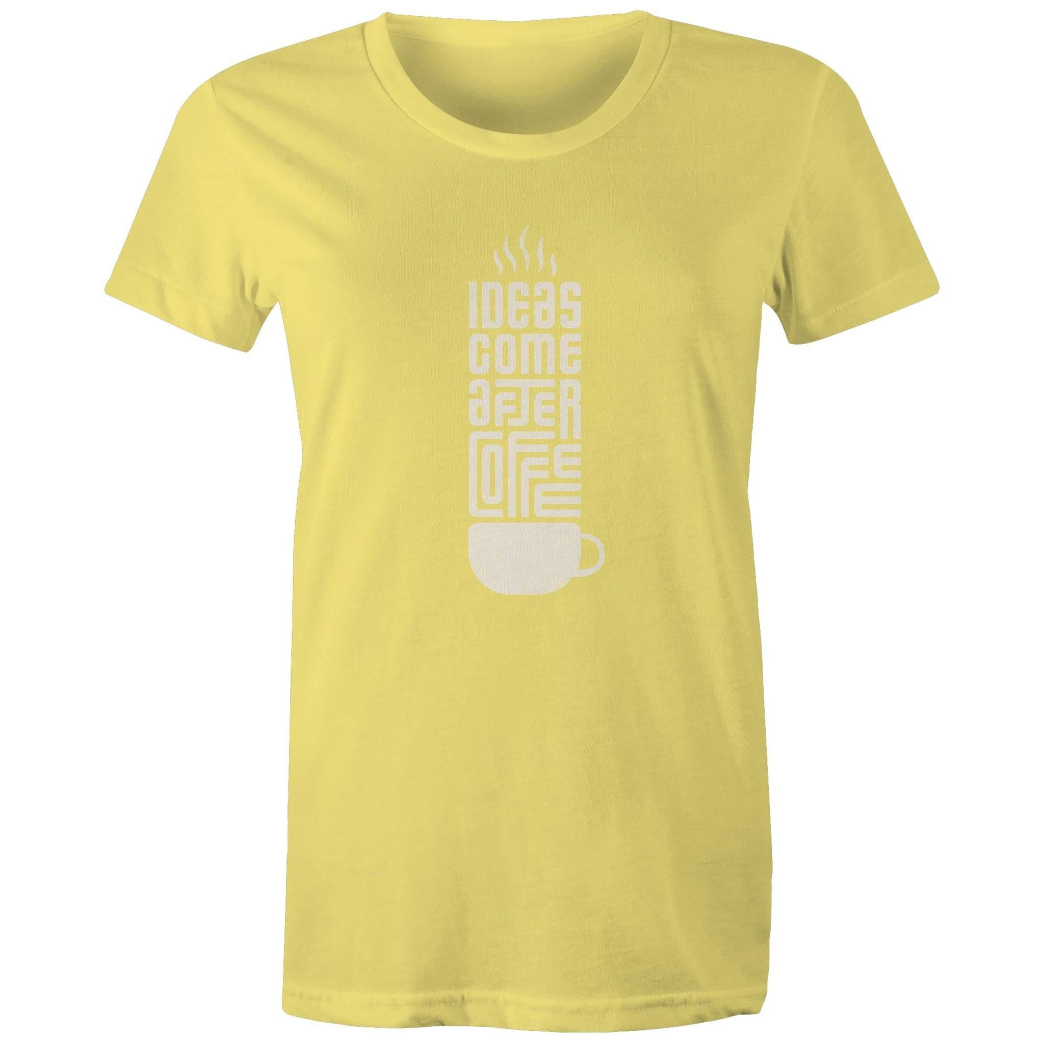 Women's Maple Tee Coffee Print 