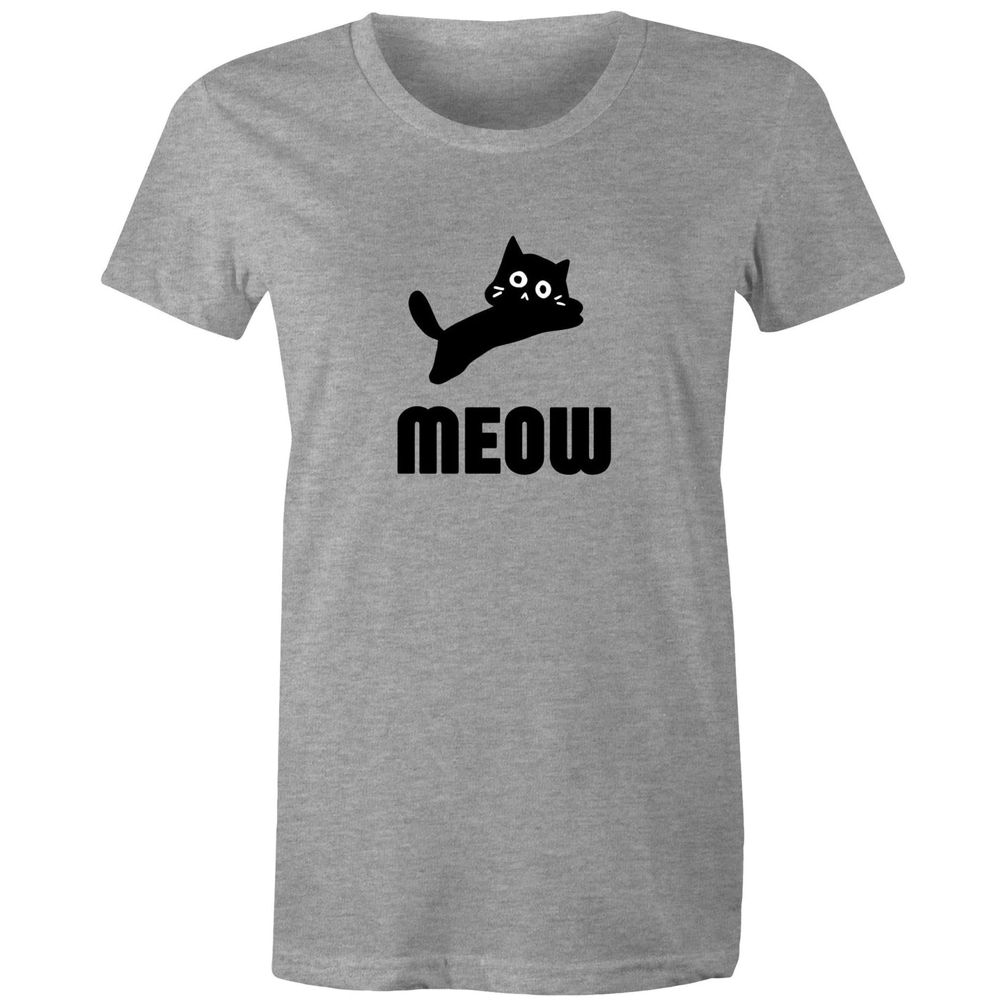 Women's Maple Tee Meow Print 