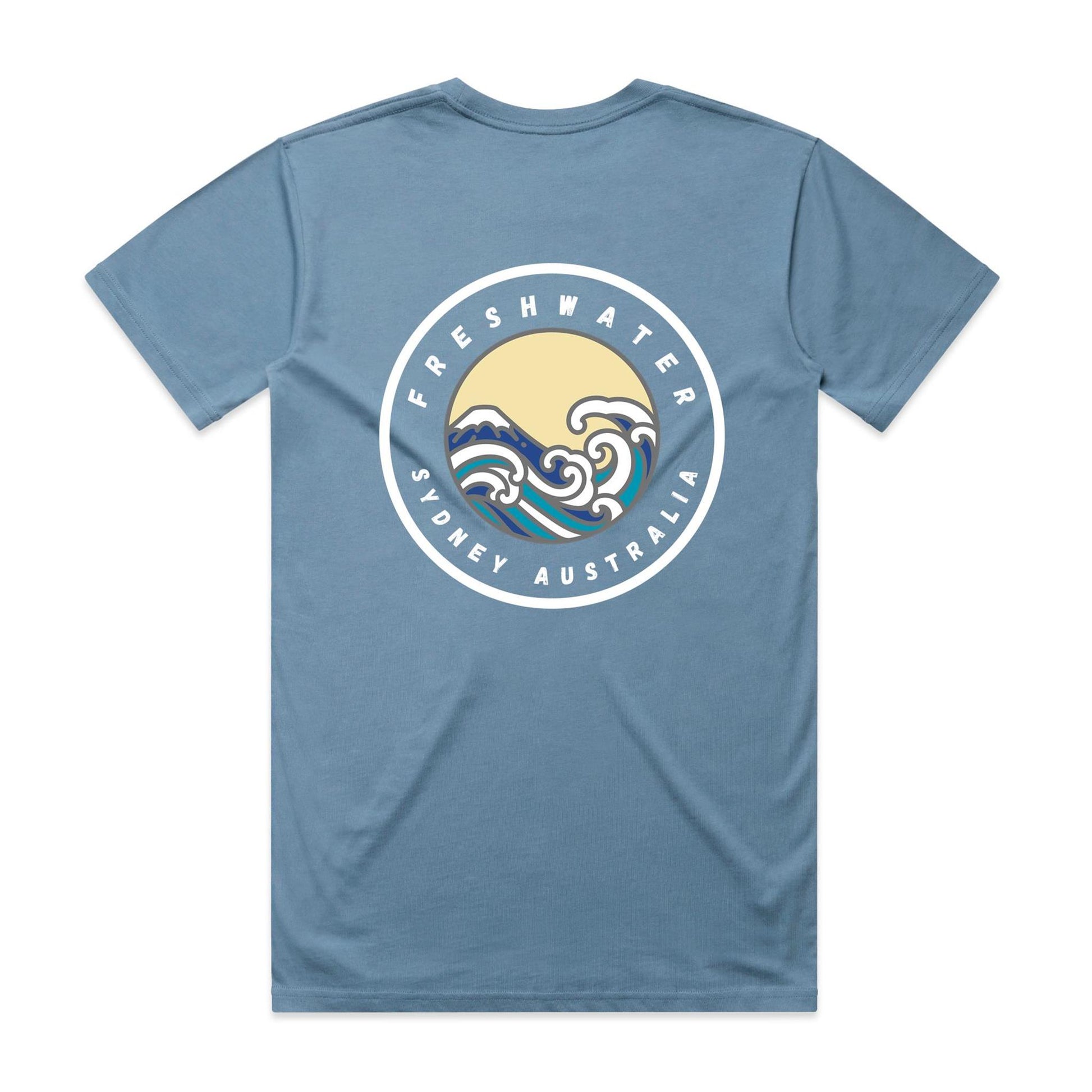 Freshwater Sydney Australia Double Logo Collection Comfy Cotton Tee - Lost Manly Shop