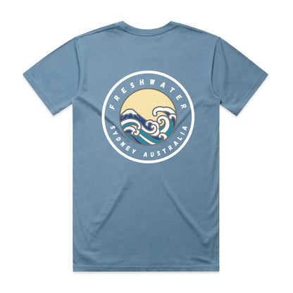 Freshwater Sydney Australia Double Logo Collection Comfy Cotton Tee - Lost Manly Shop
