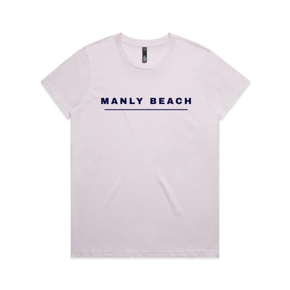 Lost Manly custom logo Manly Beach edition AS Colour Women's Maple Tee - Lost Manly Shop