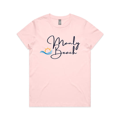 Lost Manly Custom Manly Beach Logo Limited Edition AS Colour Women's Maple Tee - Lost Manly Shop