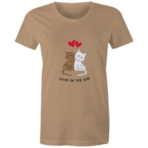 Women's Maple Tee Love is in the Air Print 