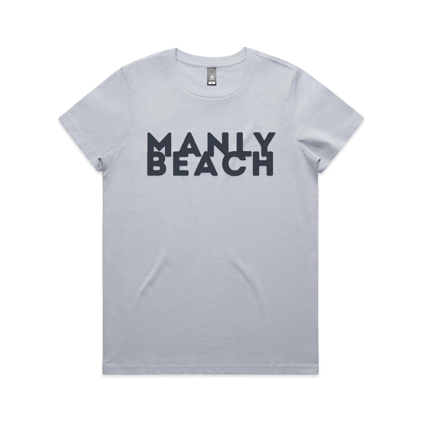 Lost Manly Custom Logo Manly Beach Edition AS Colour Women's Maple Tee. - Lost Manly Shop