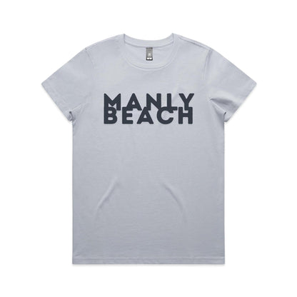 Lost Manly Custom Logo Manly Beach Edition AS Colour Women's Maple Tee. - Lost Manly Shop