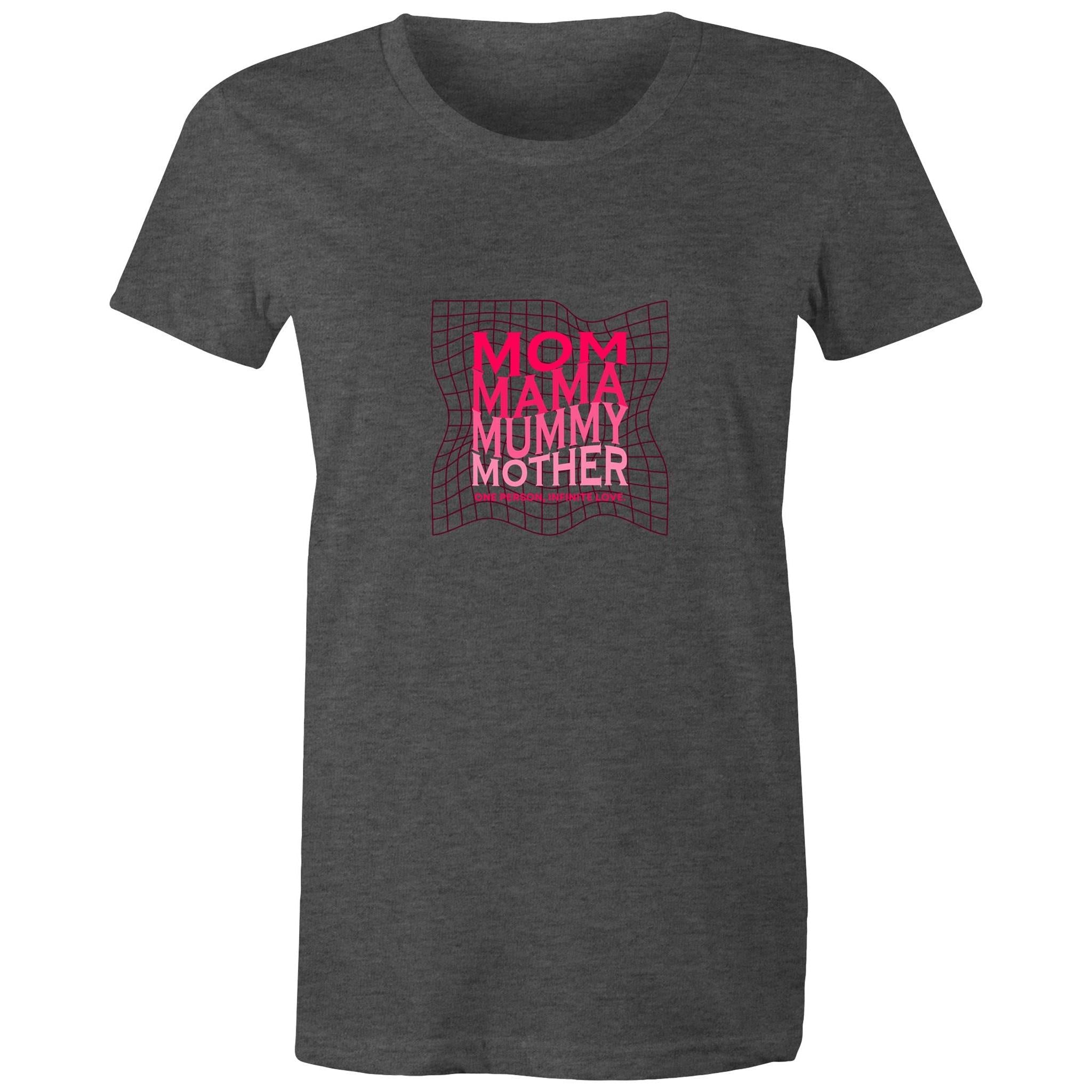 Women's Maple Tee Mom Mama Mother Print 