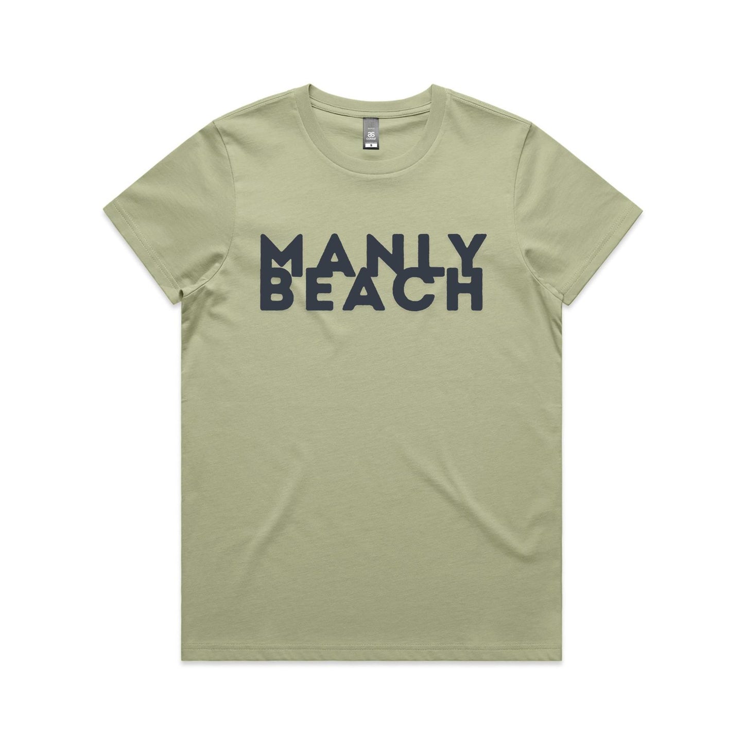 Lost Manly Custom Logo Manly Beach Edition AS Colour Women's Maple Tee. - Lost Manly Shop