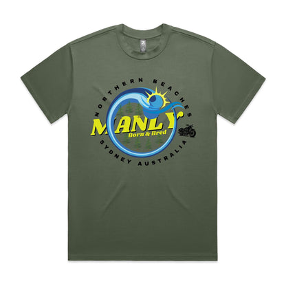 Lost Manly custom logo The Manly Barry Born & Bred edition - AS Colour Heavy Tee - Lost Manly Shop