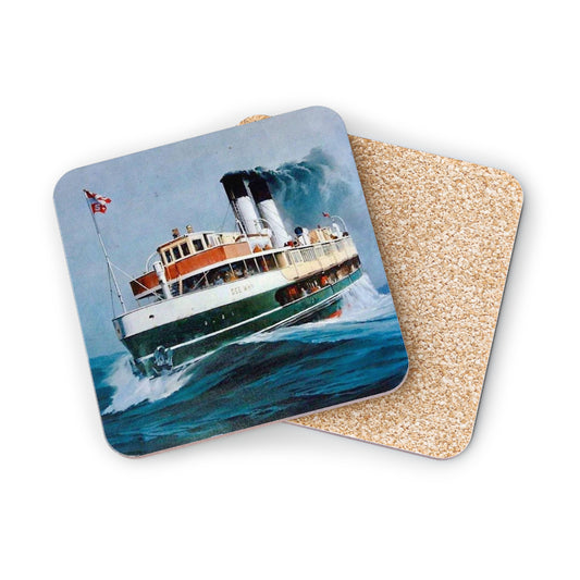 Coasters Dee Why Ferry painting by Phil Belbin 1990 two shapes round and square