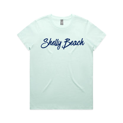 Lost Manly Custom Shelly Beach Logo Edition AS Colour Women's Maple Tee - Lost Manly Shop