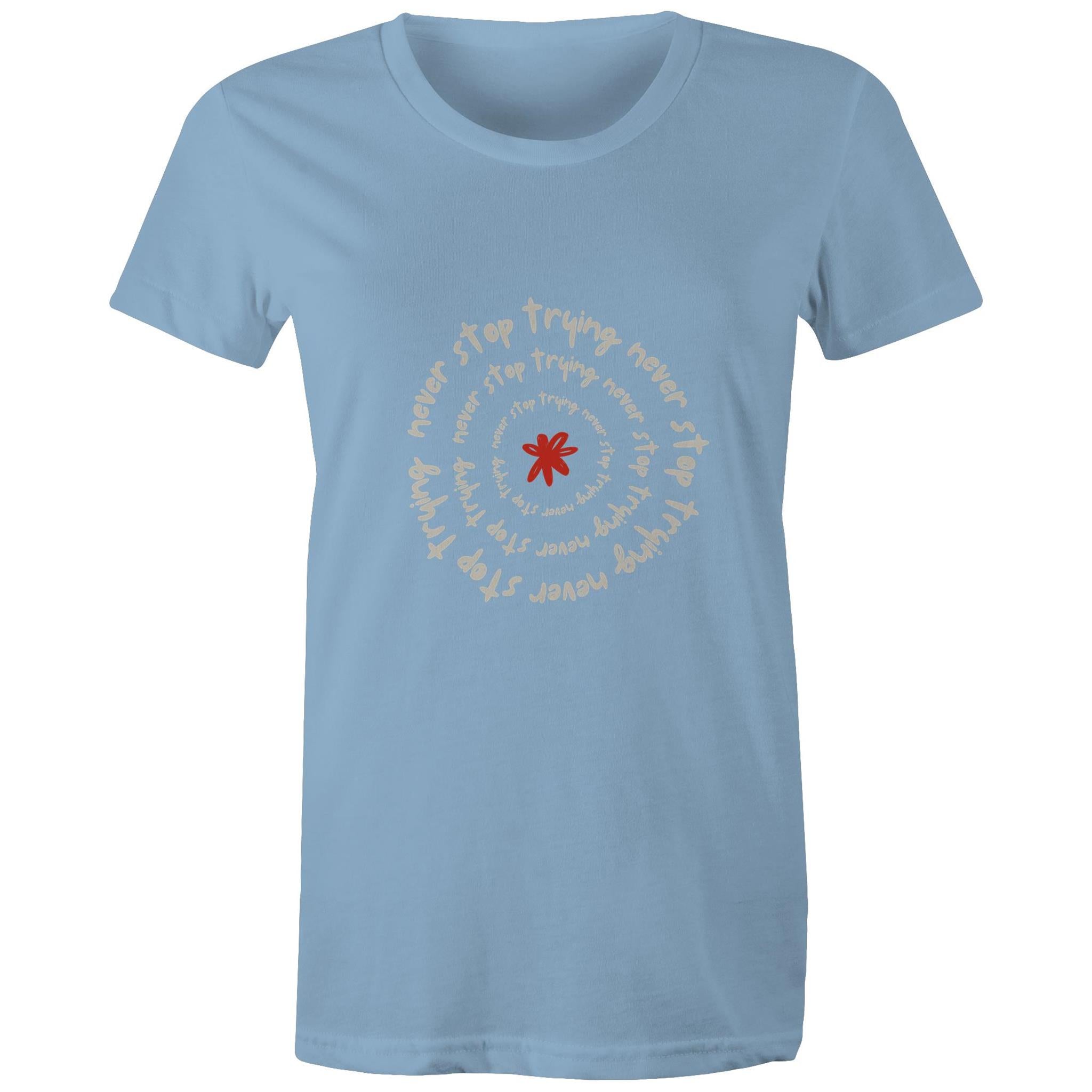 Maple Tee Inspirational Saying Logo Print 