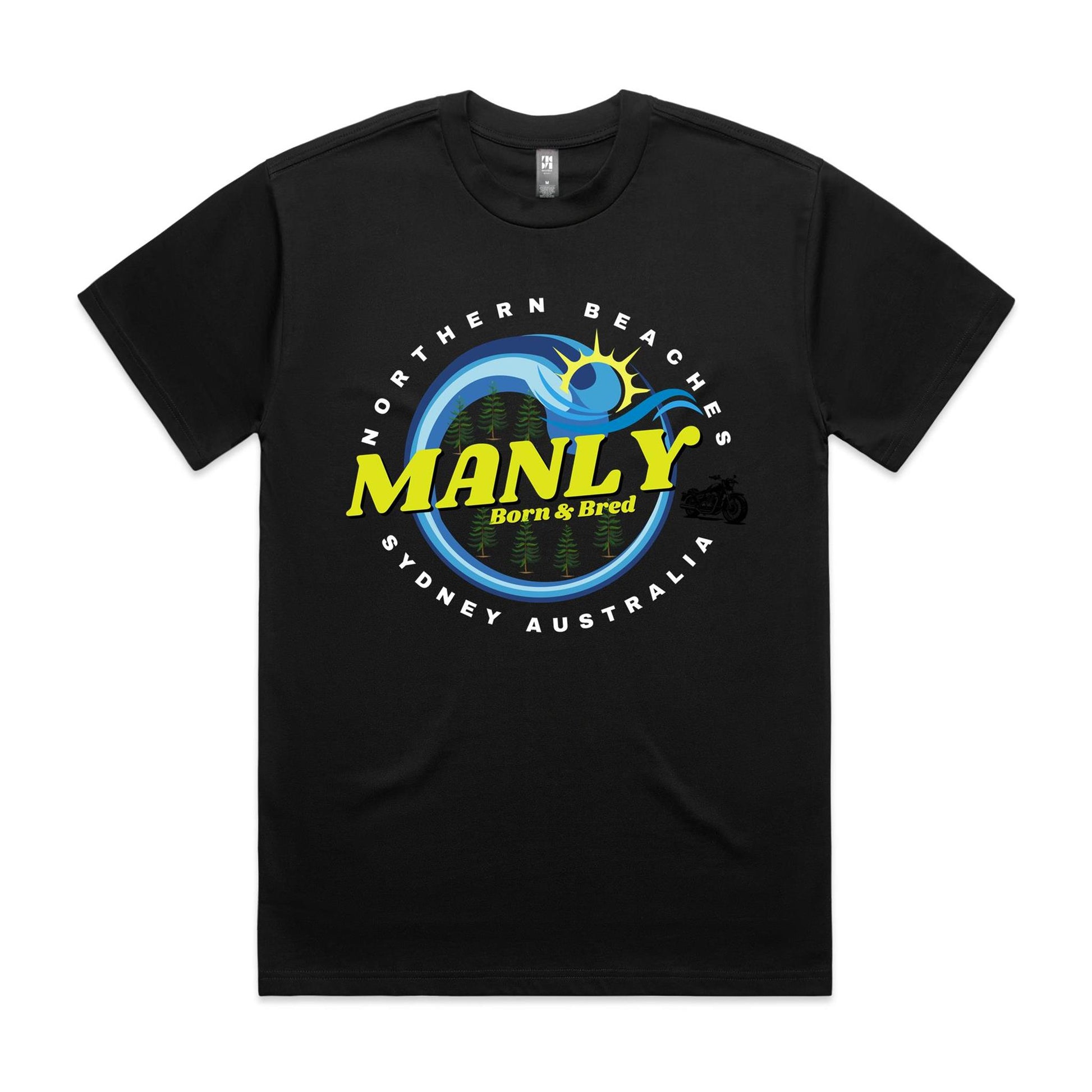 Lost Manly custom logo The Manly Barry Born & Bred edition AS Colour Heavy Tee - Lost Manly Shop