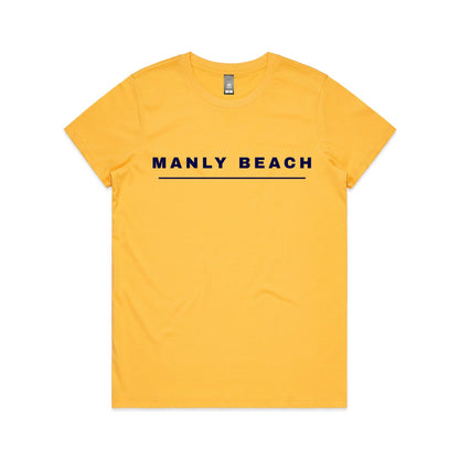 Lost Manly Custom Manly Beach Logo Edition AS Colour Women's Maple Tee - Lost Manly Shop