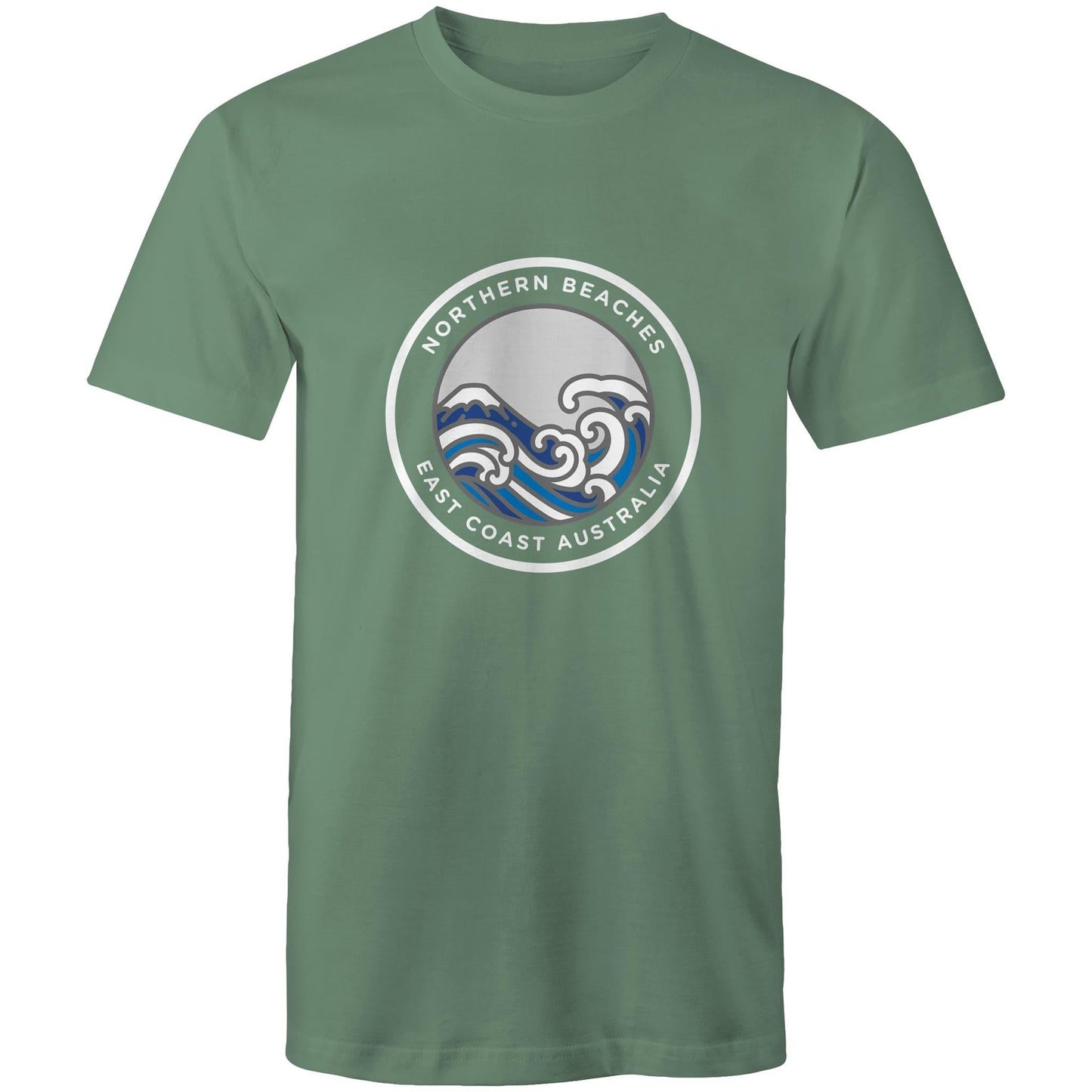 Northern Beaches East Coast Australia logo on Quality Cotton Adult T-Shirt Ogo Merch