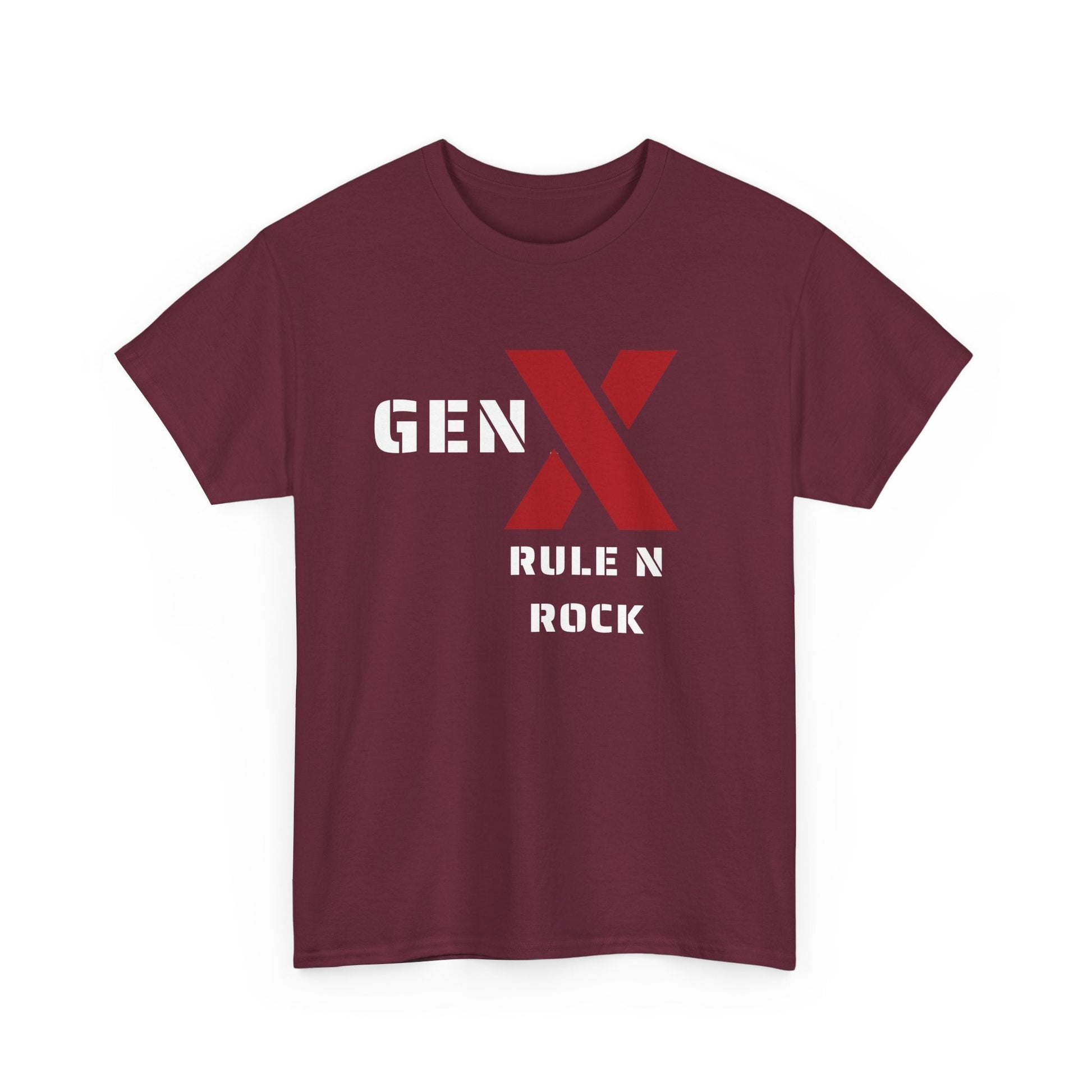 Gen X Rule N Rock Unisex Tee - Vintage Style Music T-Shirt, Casual Wear, Gift for Gen X, Music Lovers, Nostalgia Apparel 