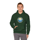 Hoodie with free Canva custom design logo front back Bondi bnb/Bilgola 