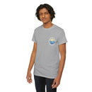 Heavy Cotton T-Shirt with free Canva custom designed logo front and back 
