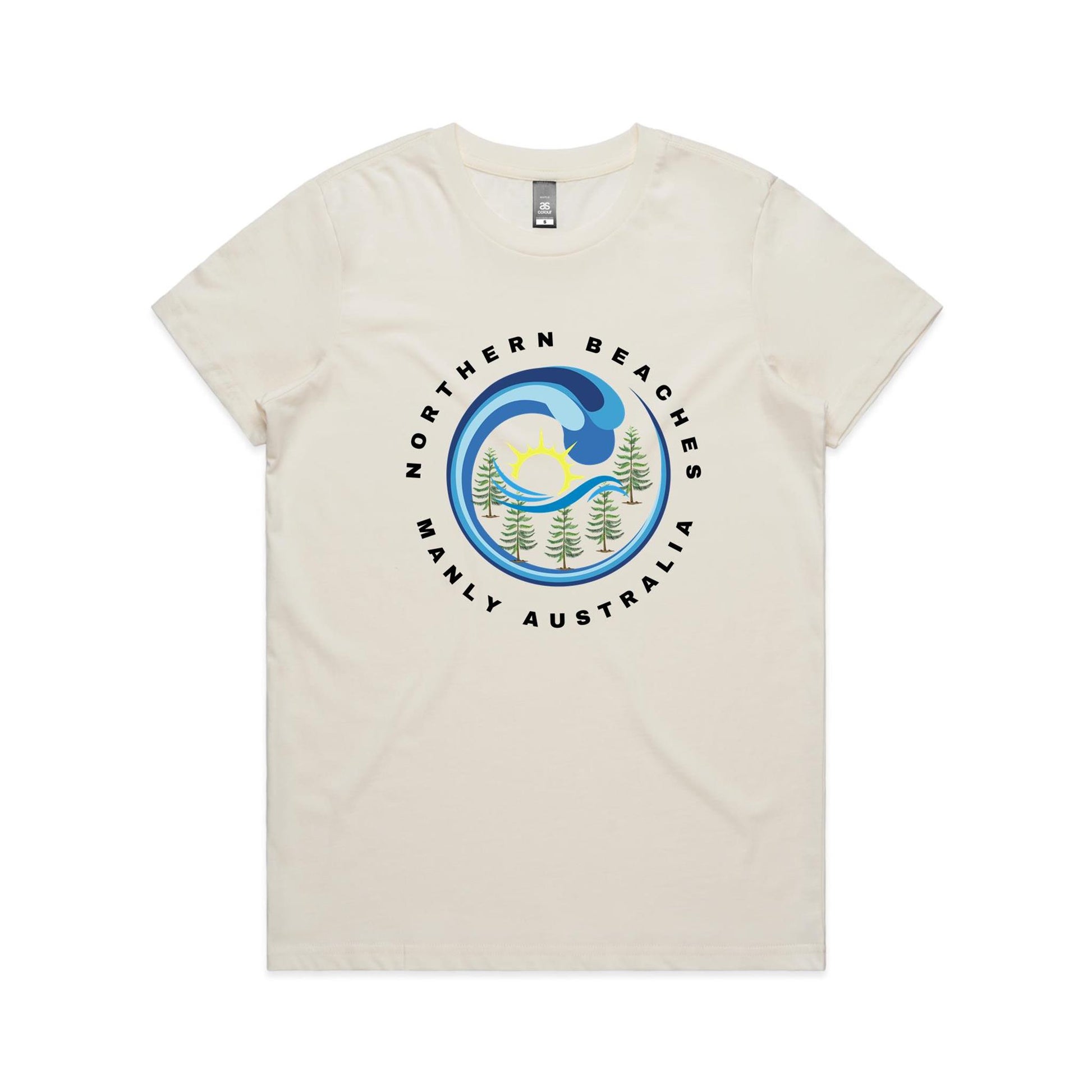 Lost Manly Custom Logo Northern Beaches Manly Australia Edition AS Colour Women's Maple Tee - Lost Manly Shop