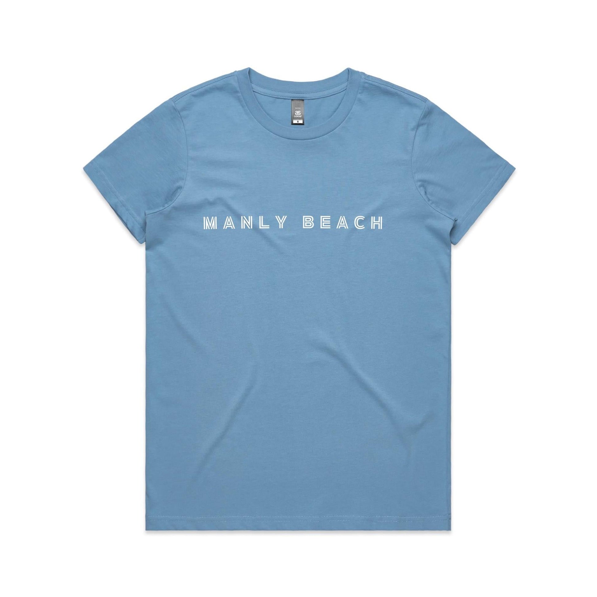 Manly Beach custom logo print on AS Colour Women's Maple Tee 
