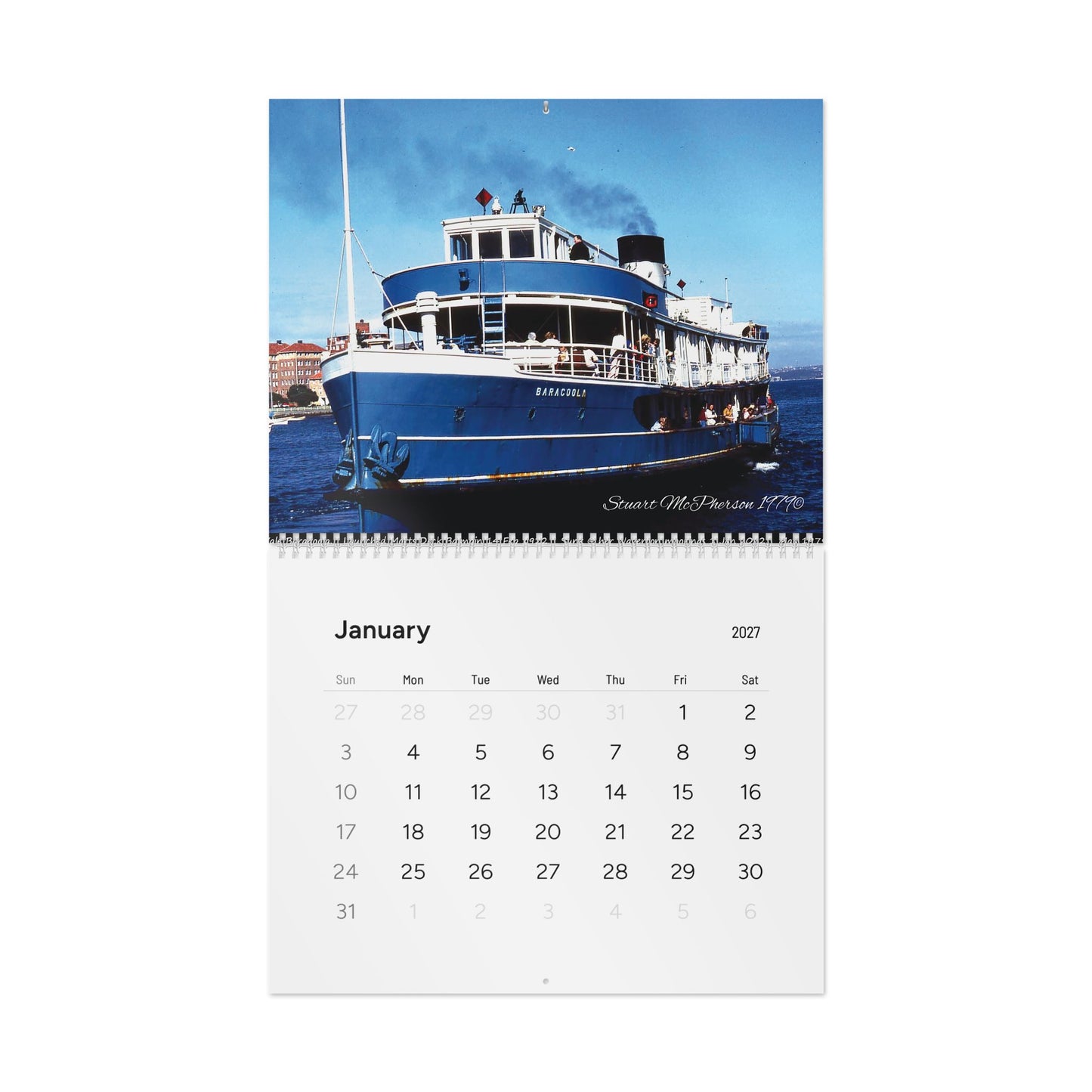 Manly Ferries Journey Through Time 2027 Wall Calendar - Lost Manly Shop