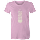 Women's Maple Tee Coffee Print 
